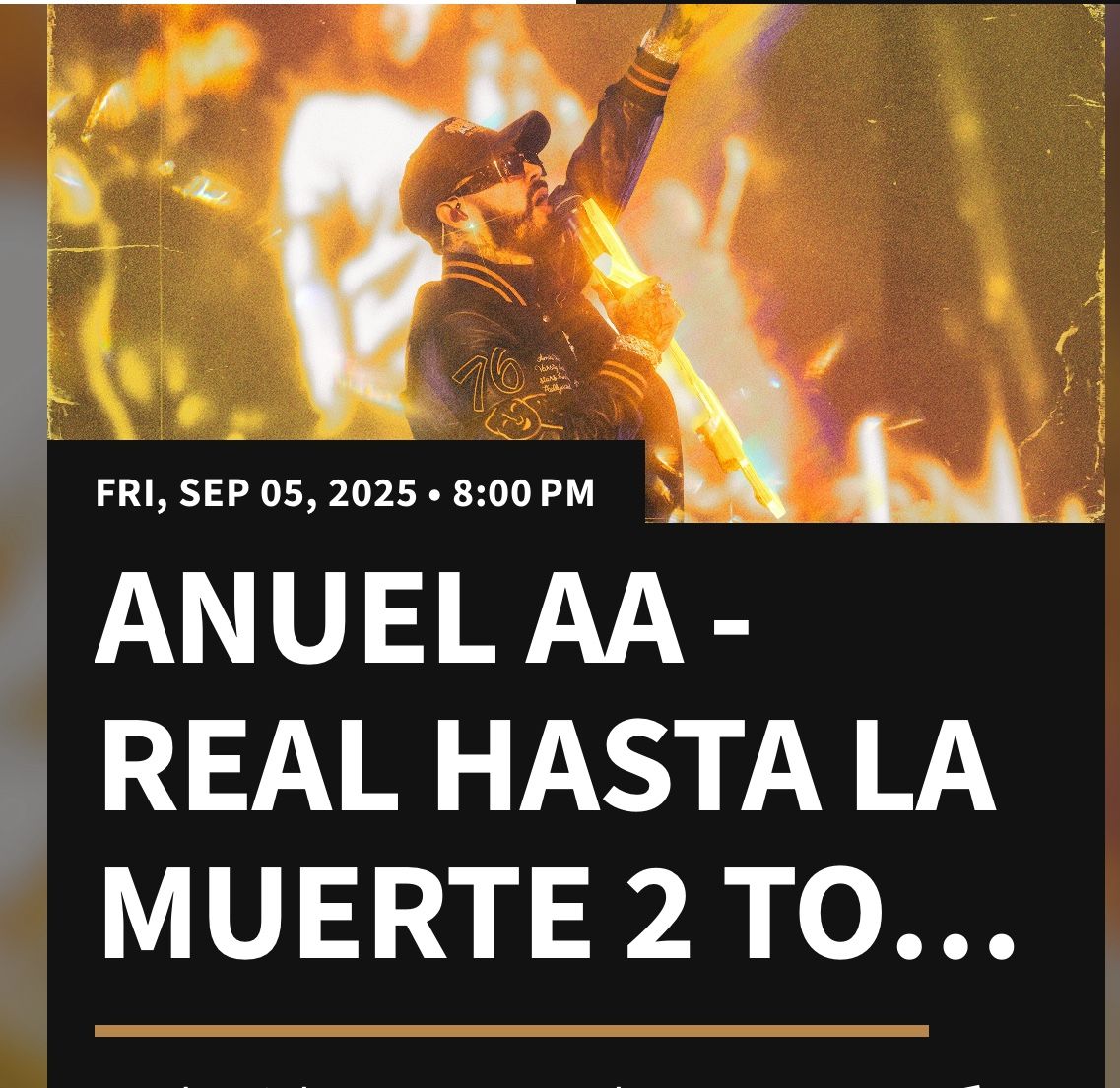 Real Hasta La Muerte Tour