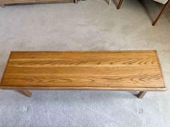 Mid-Century Modern Style Wood Bench