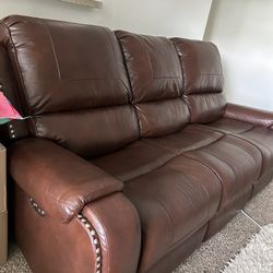 Leather Recliner Couch 