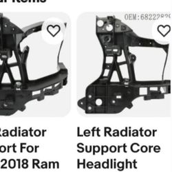 RADIATOR SUPPORT FOR 2013-2018 DODGE RAM LEFT AND RIGHT SIDE