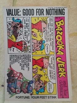 5x7 vintage garbage pail kids stickers card