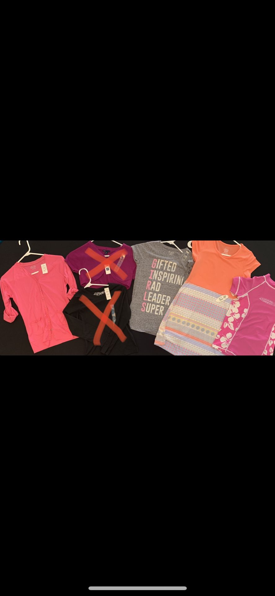 Lot of four brand new girls size large 10-12 Clothing NWT
