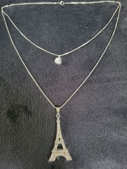 Eiffel Tower Layered Pendant Necklace