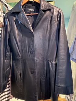 NY&CO New York & Company Black Leather Jacket