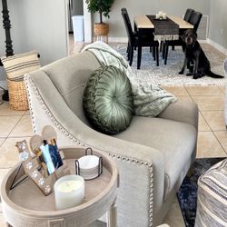 Beige Accent Chairs (2)