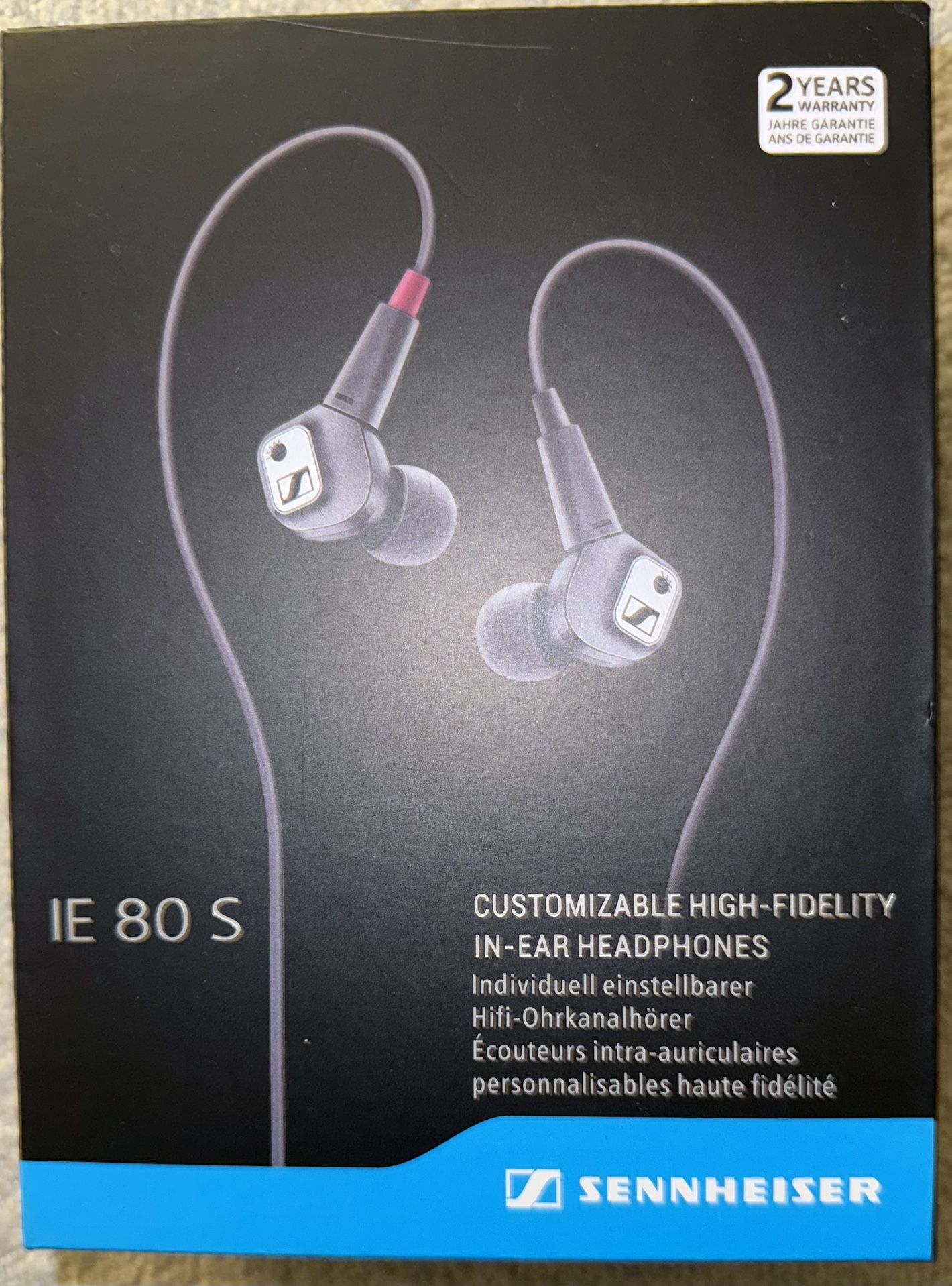 Brand New 100% Authentic Sennheiser IE 80 S BT Audiophile In-ear with Neckband Bluetooth Headphones Black $350 O.B.O.