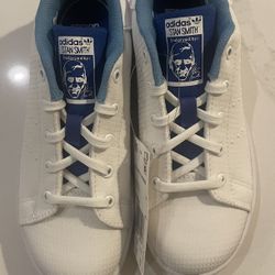 NEW IN BOX Adidas Originals Stan Smith Primeblue Kids Shoes FX6004 wht/wht/royblu