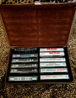 ZZ Top & Bob Dylan Cassette Tape Lot with Case