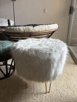 Furry Ottoman From Wayfair 