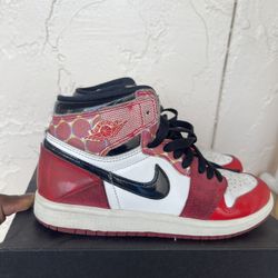 Air Jordan 1 Retro High OG Spider-Man Across the Spider-Verse (PS) Preschool Size 3Y