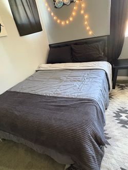 Full size bedframe and mattress