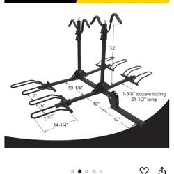 Hitch Mounted Bike Rack 4 Bikes