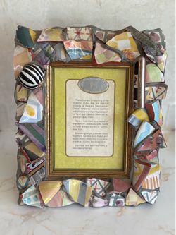 Authentic Vintage MacKenzie Childs Victorian Putty Jug Picture Frame
