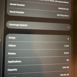 Ipad Pro 11 inch 3rd gen, Gray