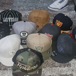 Raiders  Fited and Snap Backs