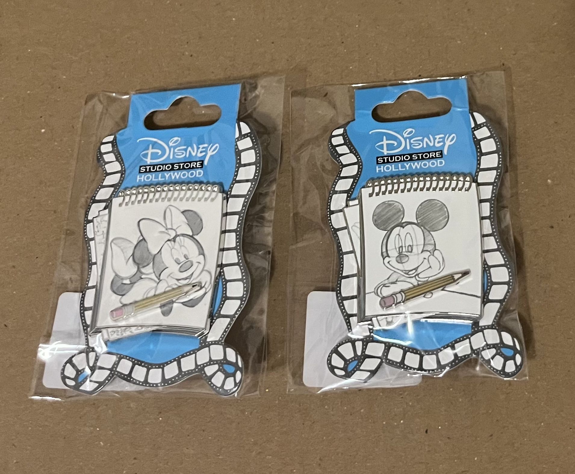 Disney Ghirardelli Studio Store Hollywood Mickey and Minnie Pins Sketchbook pin lot
