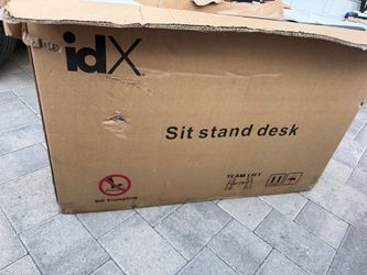 NEW IdX Electric Height Adjustable Standing Desk 48” Black - Sit Stand Desk