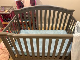 Crib toddler bed with mattress