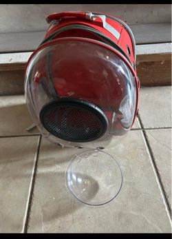 Red Bubble Window Pet Carrier Backpack w/ bed