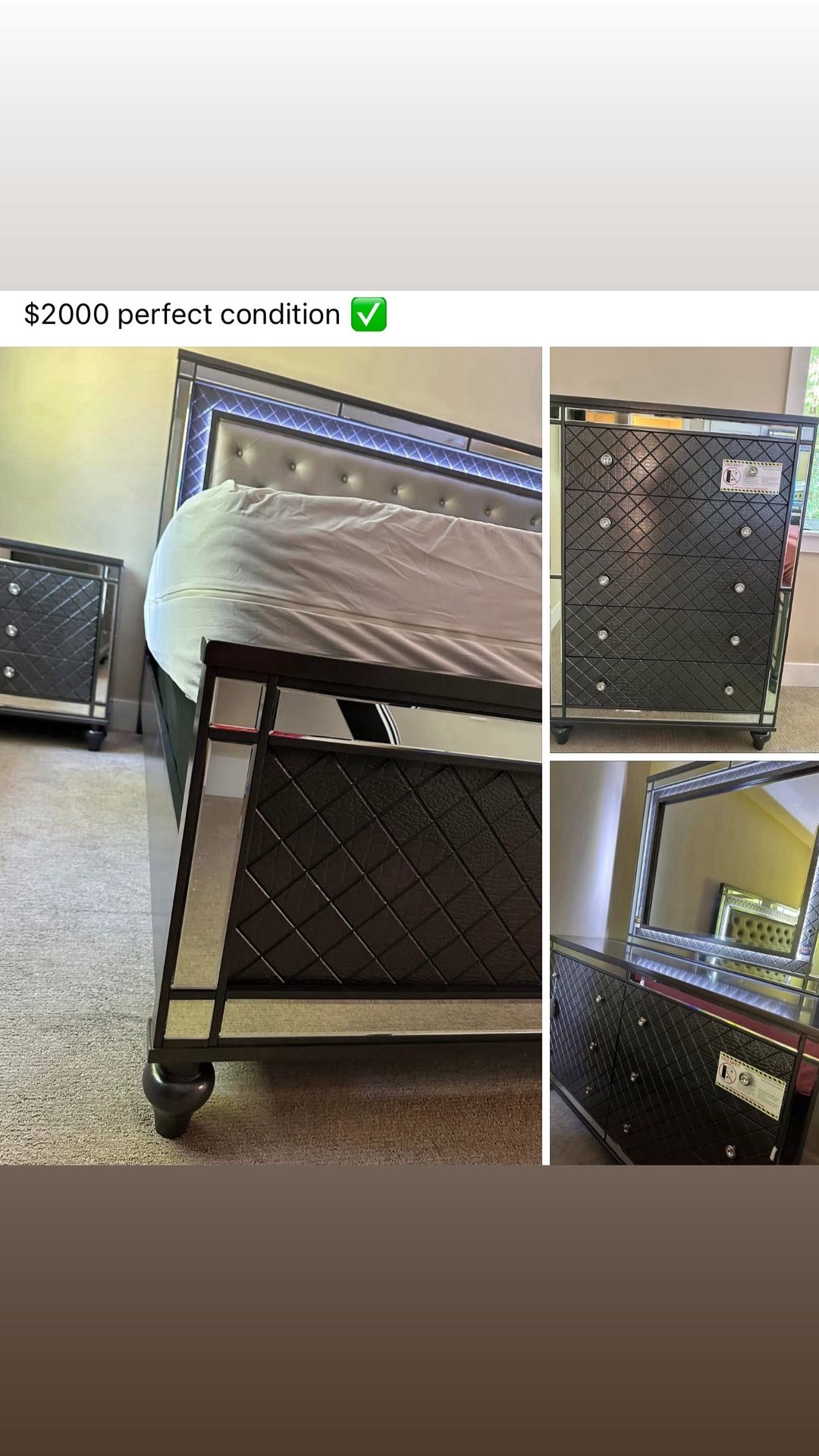 $2000 King Size Bedroom Set