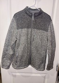 George men's gray full-zip fleece-lined jacket- Large 