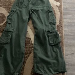 Olive Green Cargo Baggy 