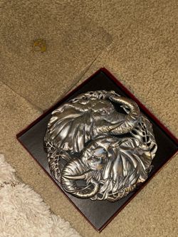 Arthur Court  Cast Aluminum Elephant Trivet 7.5”Diameter 1995 NWT