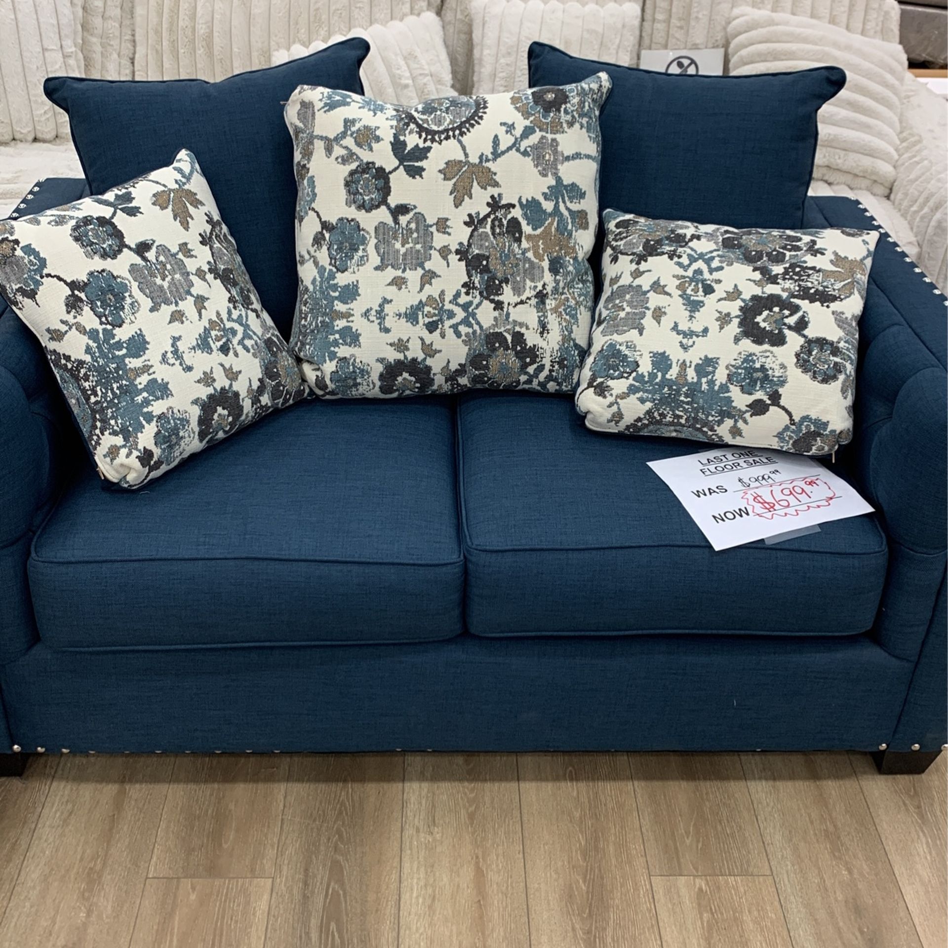 Blue Loveseat 