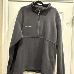 COLUMBIA 1/4 Zip Fleece Pull Over Black Men’s XXL 2XL
