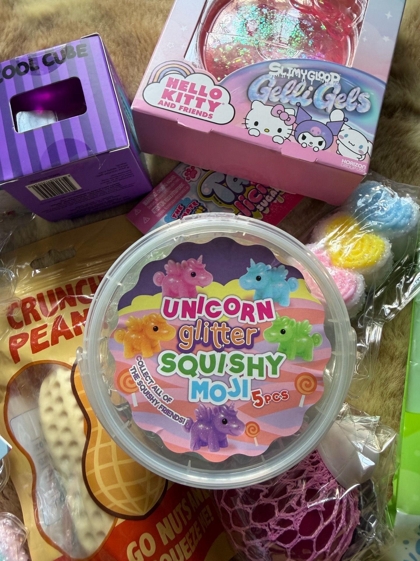 Squishy Dino & Unicorn Glitter Moji