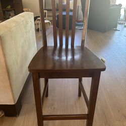 Two Counter Height Bar Stools And Toddler Helper Stool 