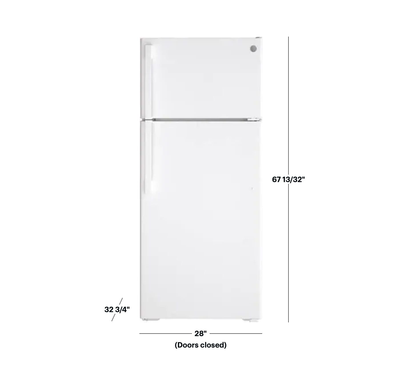 BLACK FRIDAY GE 18.3 cu. ft. TopFreezer Refrigerator, White for Sale