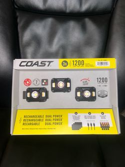 Coast 1200 Lumens Headlamps 3 Pack