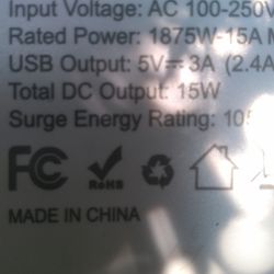 power adapter extention cord AC USB