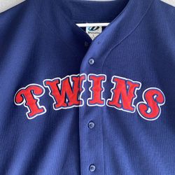 VTG RETRO 95-02 DYNASTY MINNESOTA TWINS Larg (42-44) MLB Baseball Jersey Taiwan