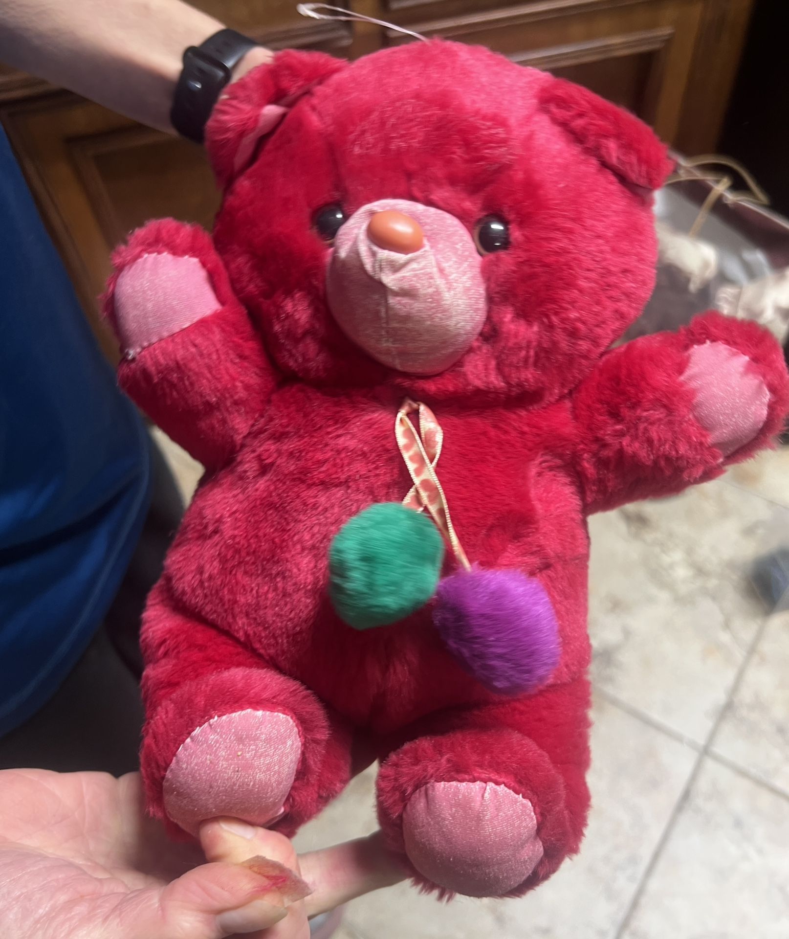Animal Toy 1987 Teddy Bear Stuffed Animal Vintage