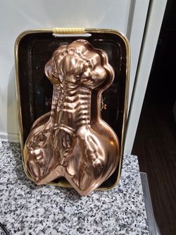 Vintage Copper Lobster Cake Mold Pan Hanger Kitchen Decorations 