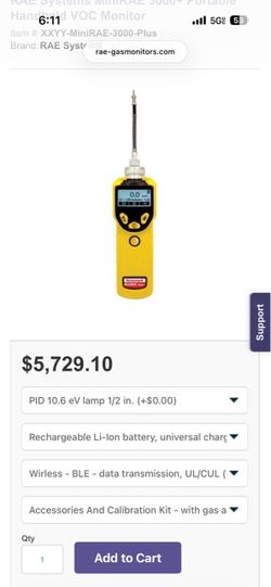 MiniRAE 3000+  Portable Handheld VOC Monitor by RAE Systems