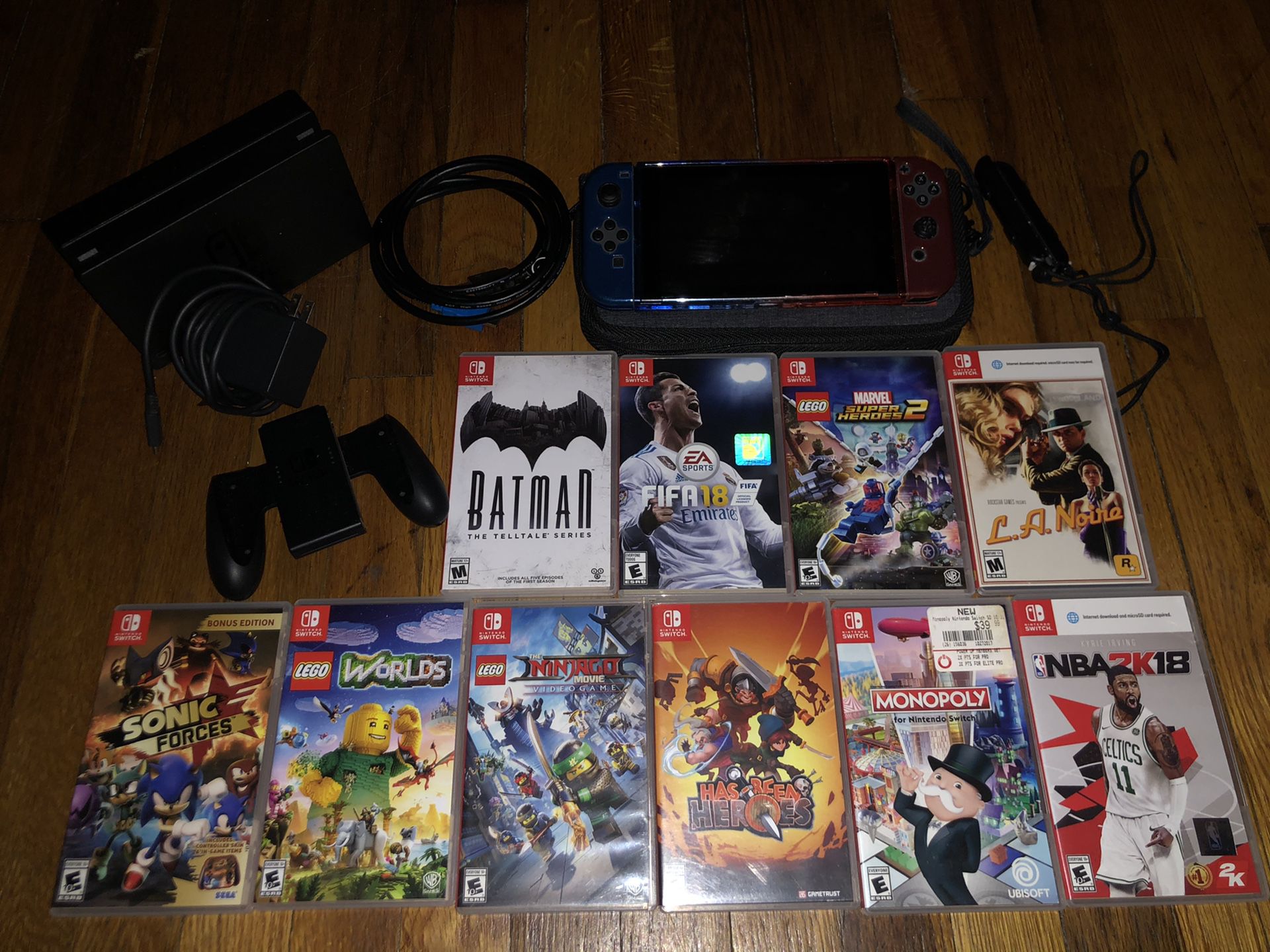 Nintendo switch with 10 games plus 2-3 digital games