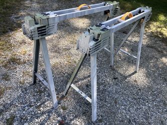 Two DeWalt Heavy Duty Stand w/ Support/Stops