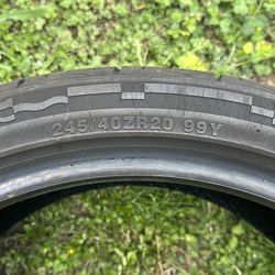 245x40x20 tire 100% thread