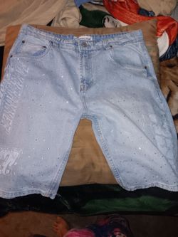 Royal Blue denim male shorts