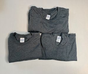 Gildan Gray T-shirts 60%polyester and 30%cotton