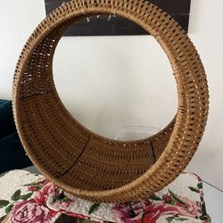 MCM Wicker & Metal Magazine Rack, Catch All
