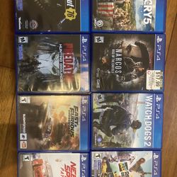 Far cry 5, Narcos, Watchdogs2,riders Republic,fallout 76, Predator,fast and furious,need For Speed.