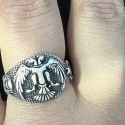 Falcon Ring Sterling Silver Stamped 