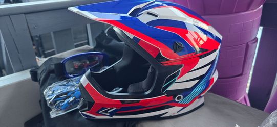 TCMT DOT Dirt Bike Helmet for Kids with Goggles & Gloves, for Motocross Offroad Street Motorcycle