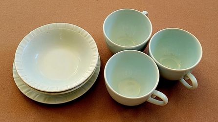 MSE MARTHA STEWART EVERYDAY LIGHT BLUE DINNERWARE 6 PCS 