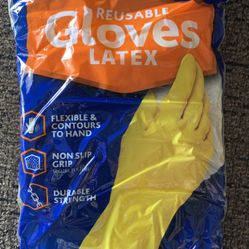 12 Pairs Kroger Flocklined household latex gloves Small