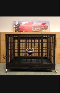 Dog pet cage kennel size 48” folding xl with grid and tray new in box 📦